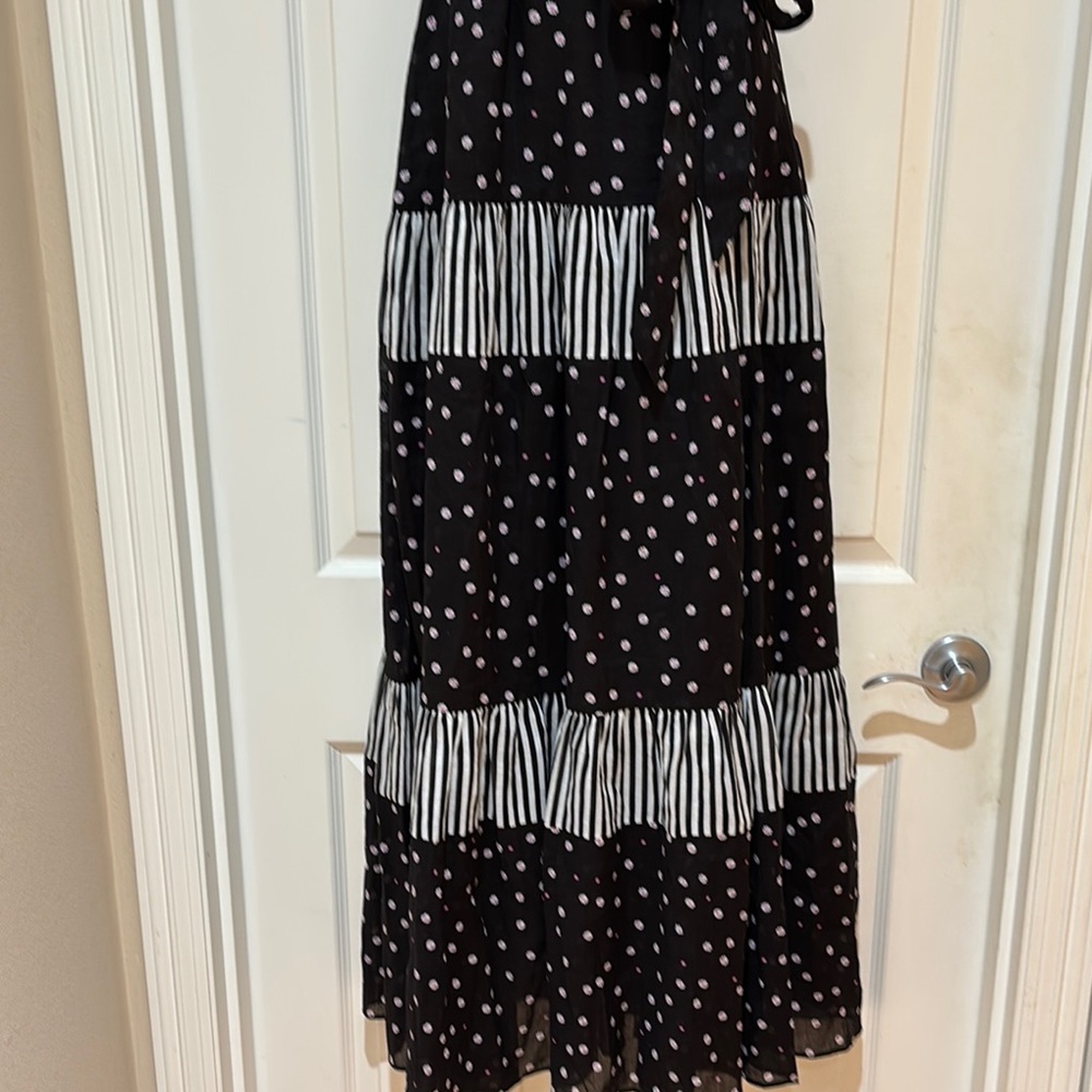 NWOT Kate Spade Black and White/Pink Flowers Dress Size 10 - Picture 4 of 12